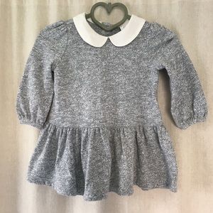 Baby Gap Gray Sweater Dress with Collar